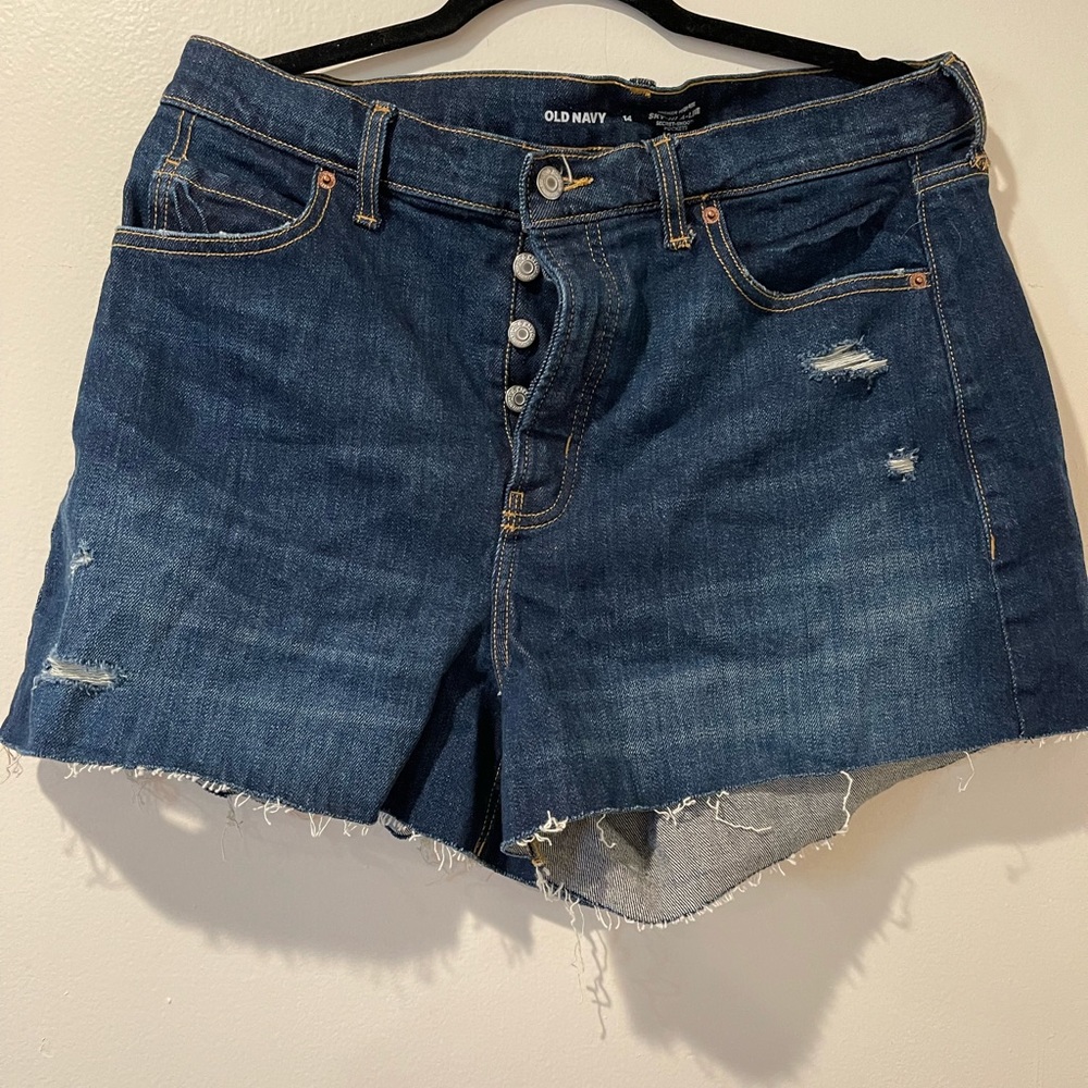 Old Navy Sky-High A-line denim shorts